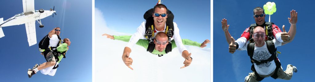 Salto Tandem, salto en paracaídas Saut en tandem, saut en parachute