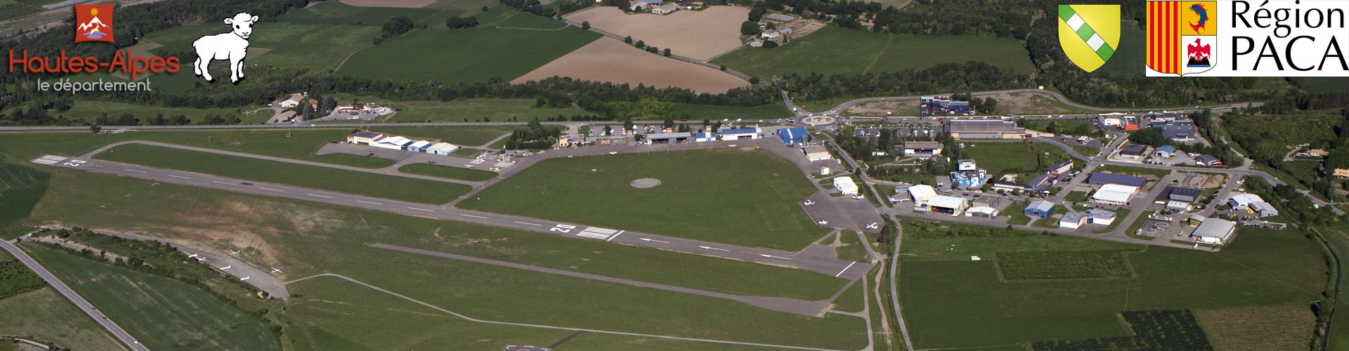 Aérodrome de Gap Tallard vue aérienne
